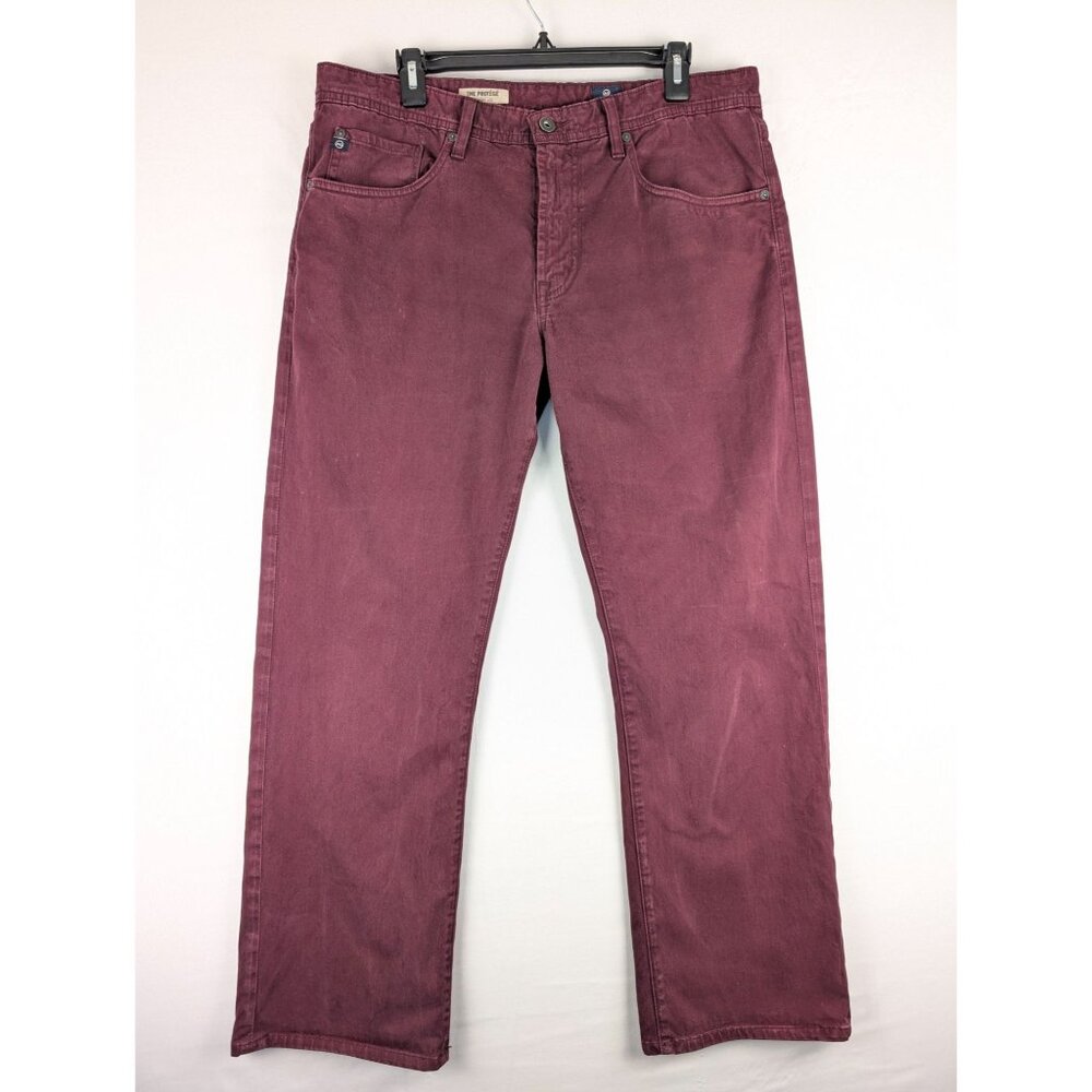 Adriano Goldschmied‎ The Protege Mens Straight Leg Jeans 34x34 Wine Red USA